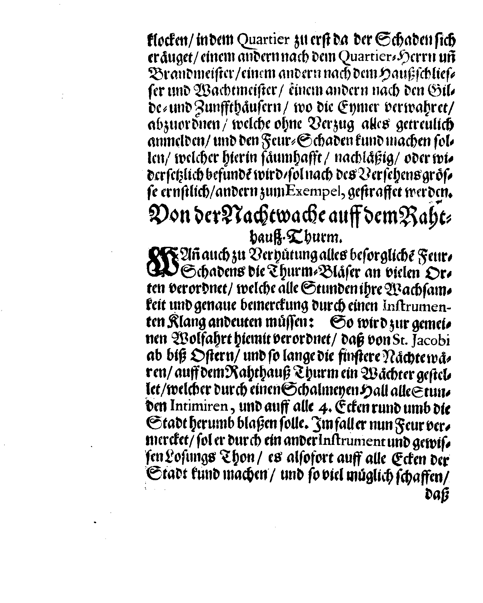 Der Königlichen Stadt REVAL Feur-Ordnung