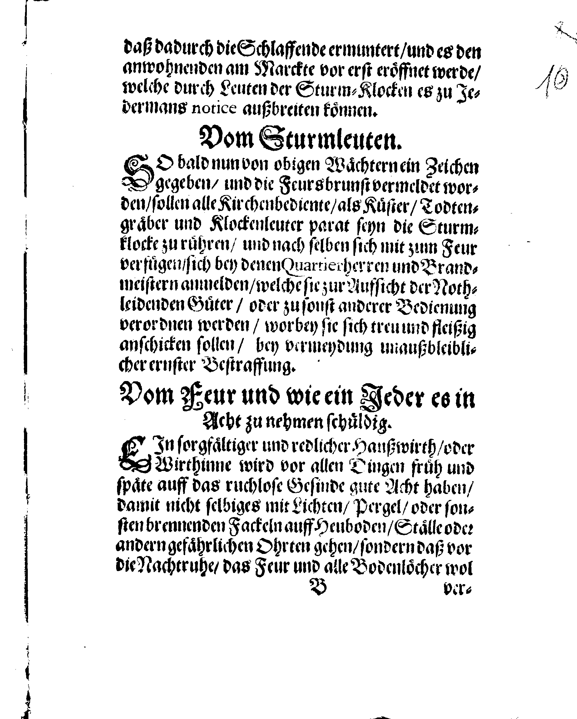 Der Königlichen Stadt REVAL Feur-Ordnung