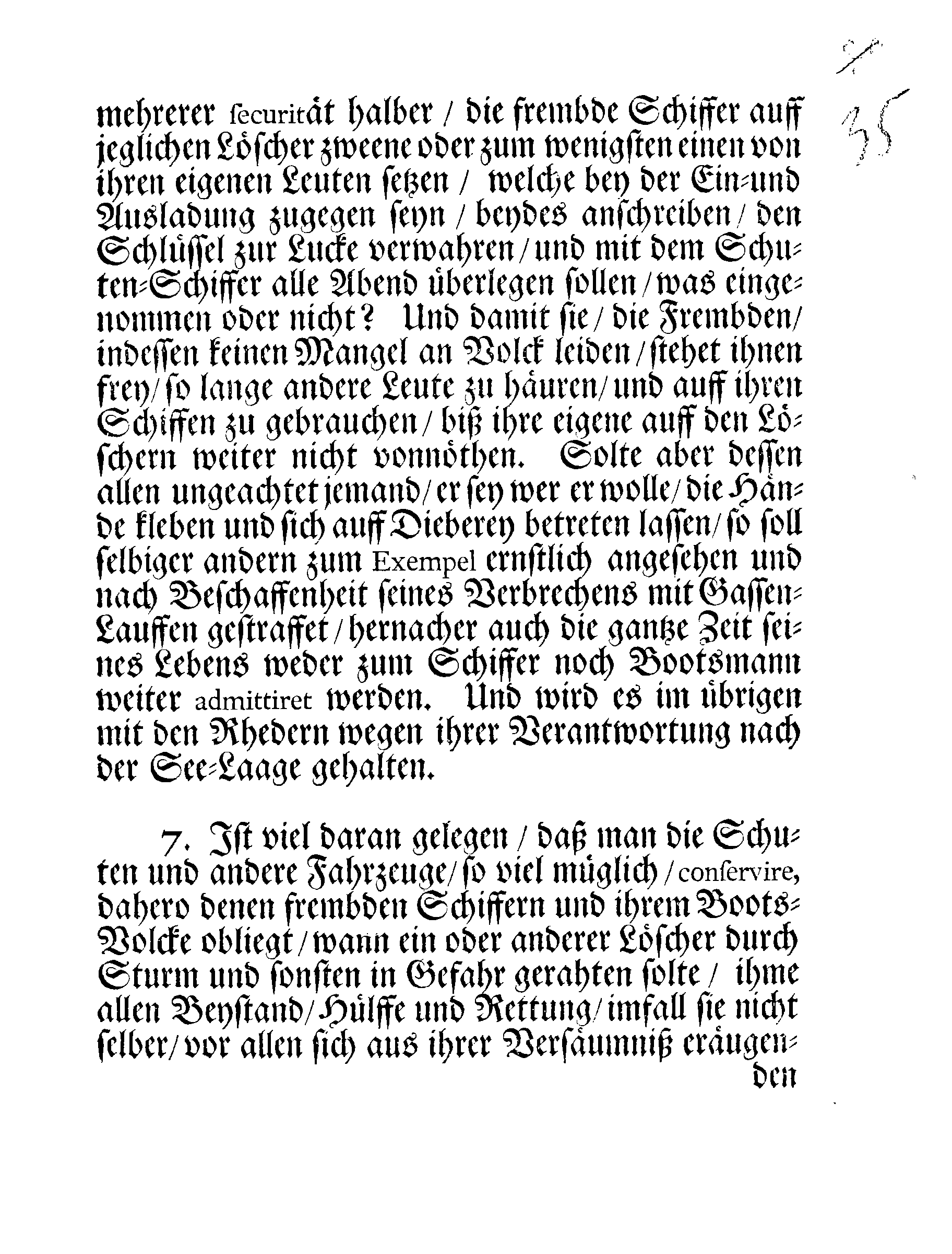 Der Königlichen Stadt NARVA Löscher-Ordnung, Welche Mit Ir. HochWolgebohrnen Excellentz des Herrn Baronen, Feld-Marschalls und Gouverneuren, Herrn Otto Wilhelm von Fersens Hochgeneigter Approbation auffgerichtet