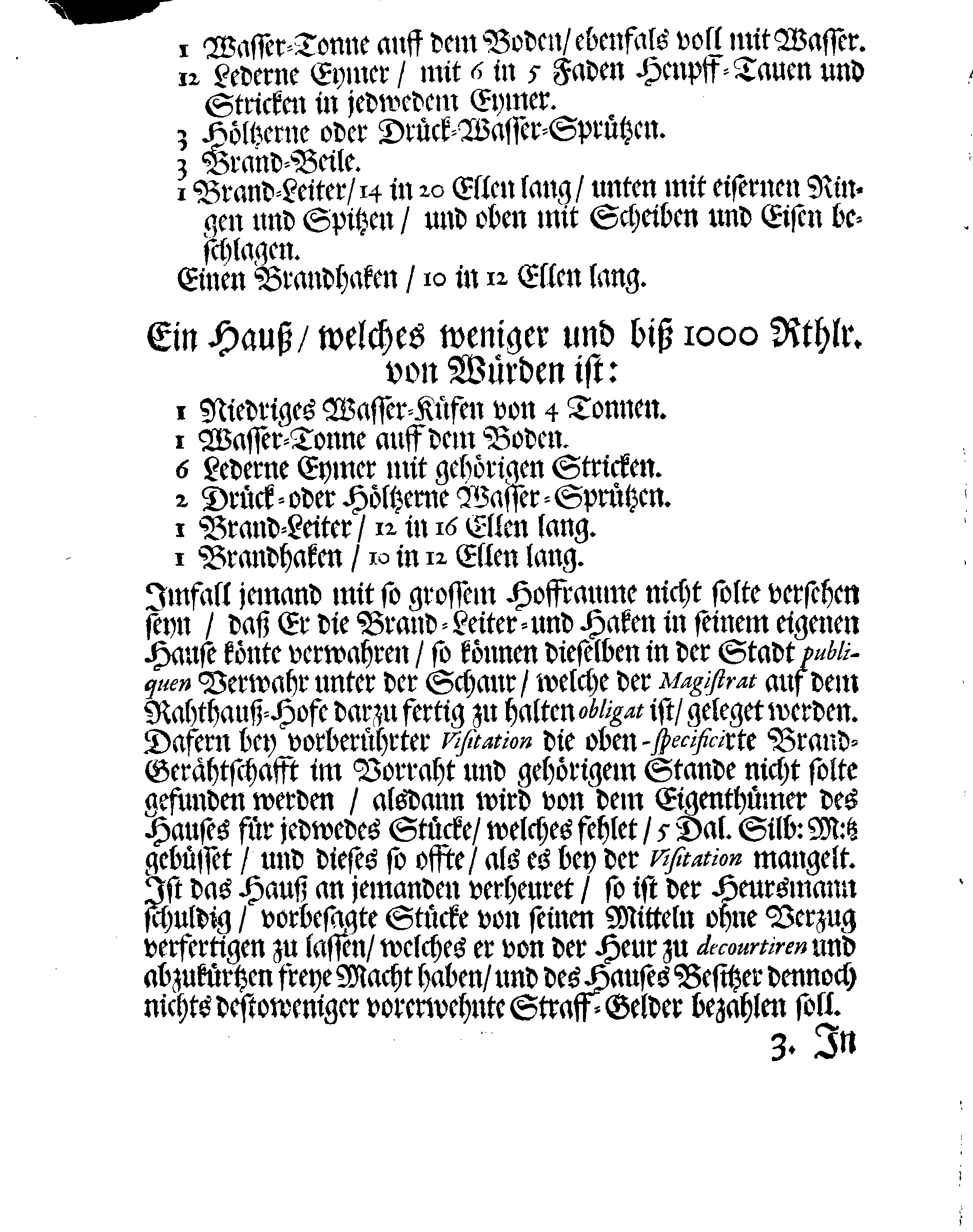 Der Stadt NARVA Brand-Ordnung, Nach welcher sich E:Edler und Löbl: MAGISTRAT hieselbst, wie auch andere mehr, welchen dieses angehet, bey solcher Begebenheit zu reguliren und zu richten haben