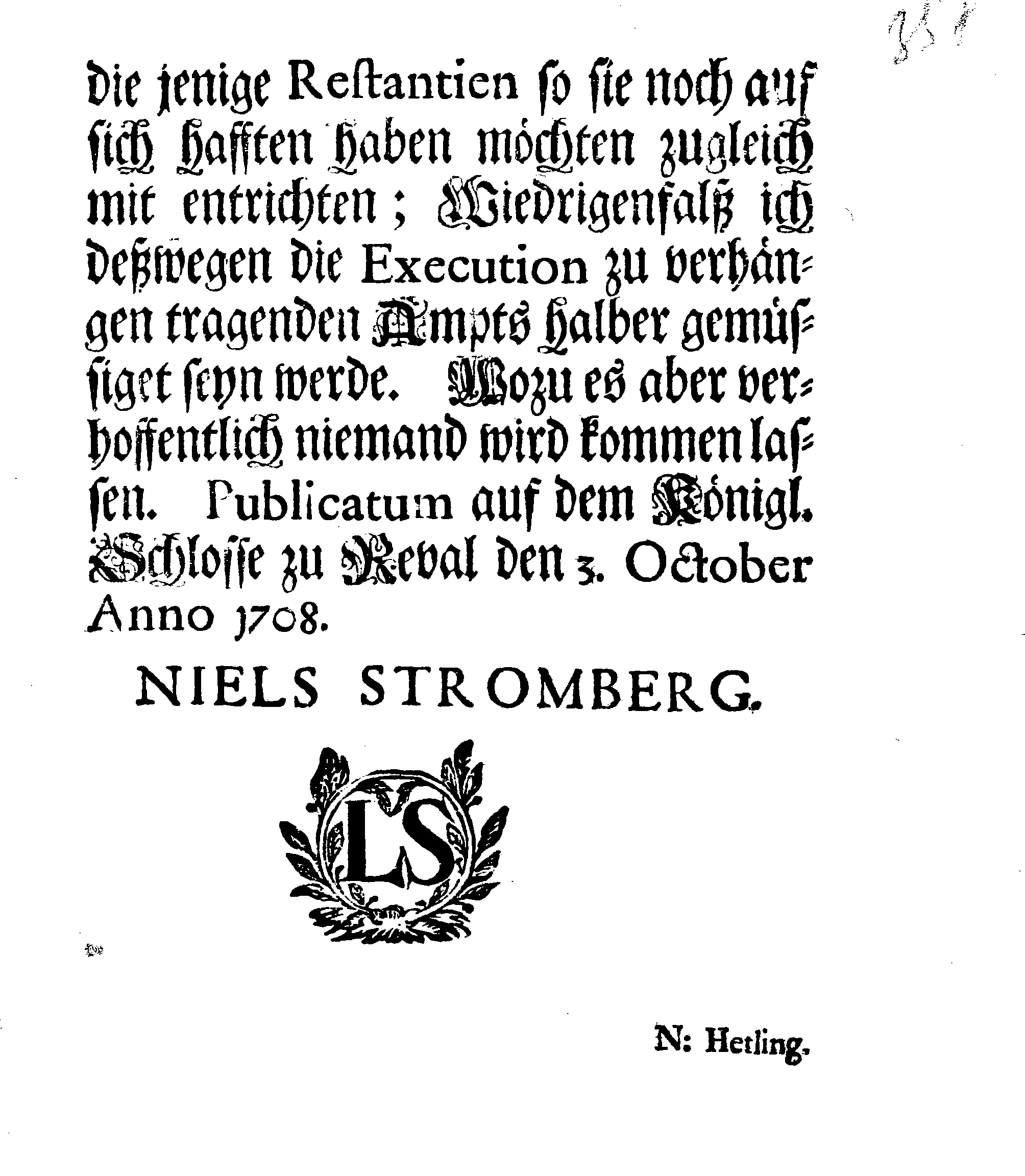 [Nils Strombergi korraldus]