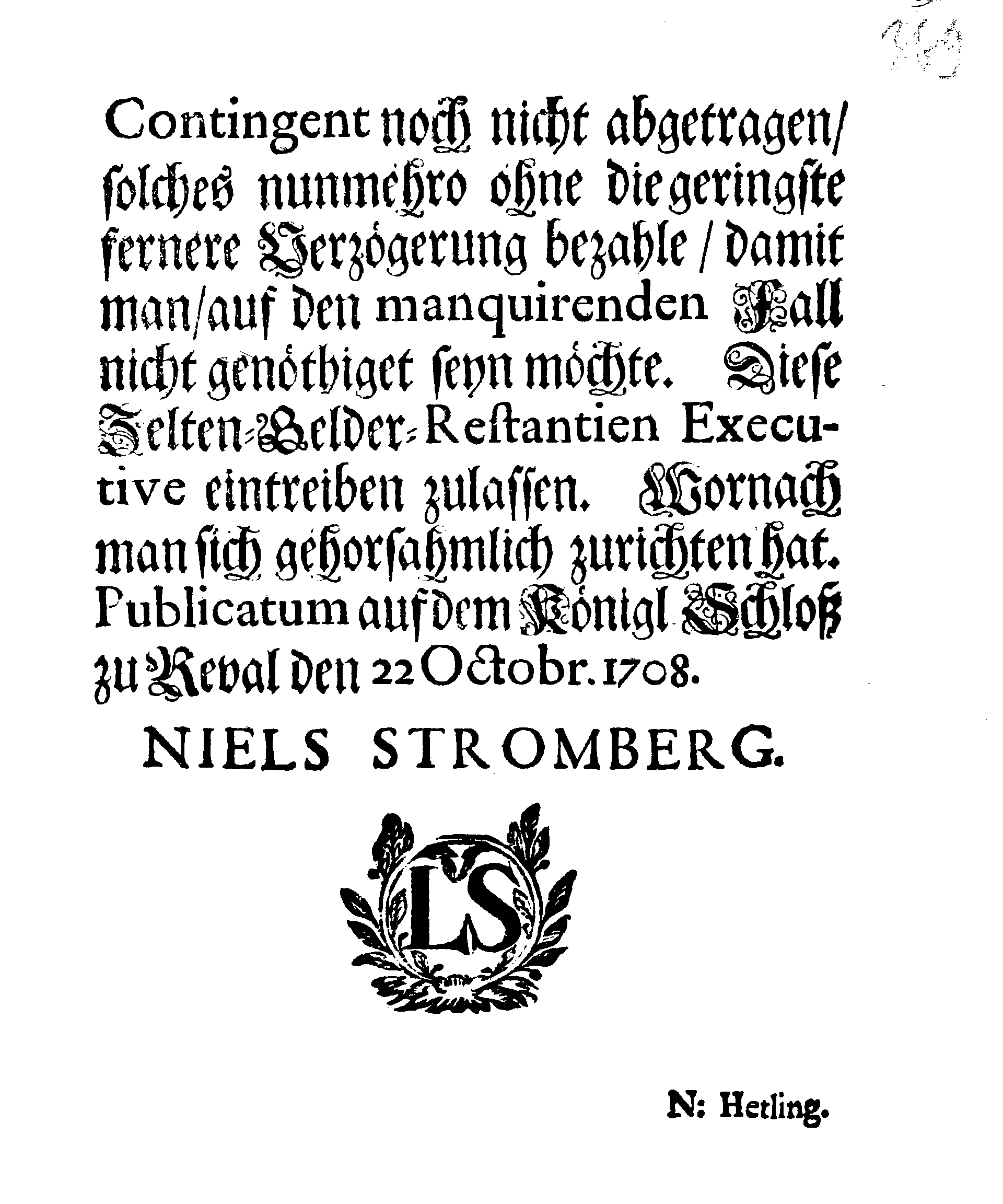 [Nils Strombergi korraldus]