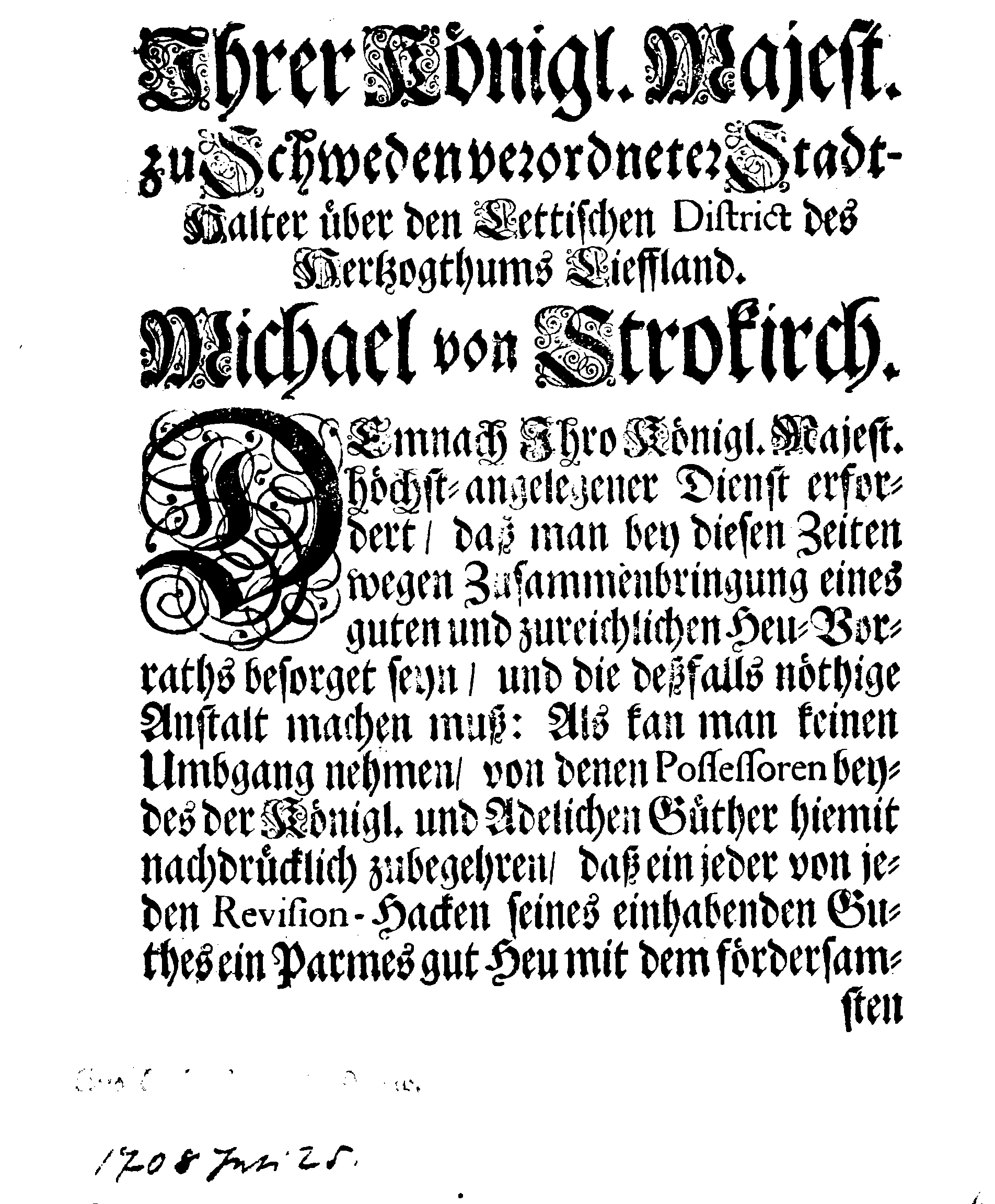 [Hermann von Breverni korraldus Michael von Strokirchi nimel]