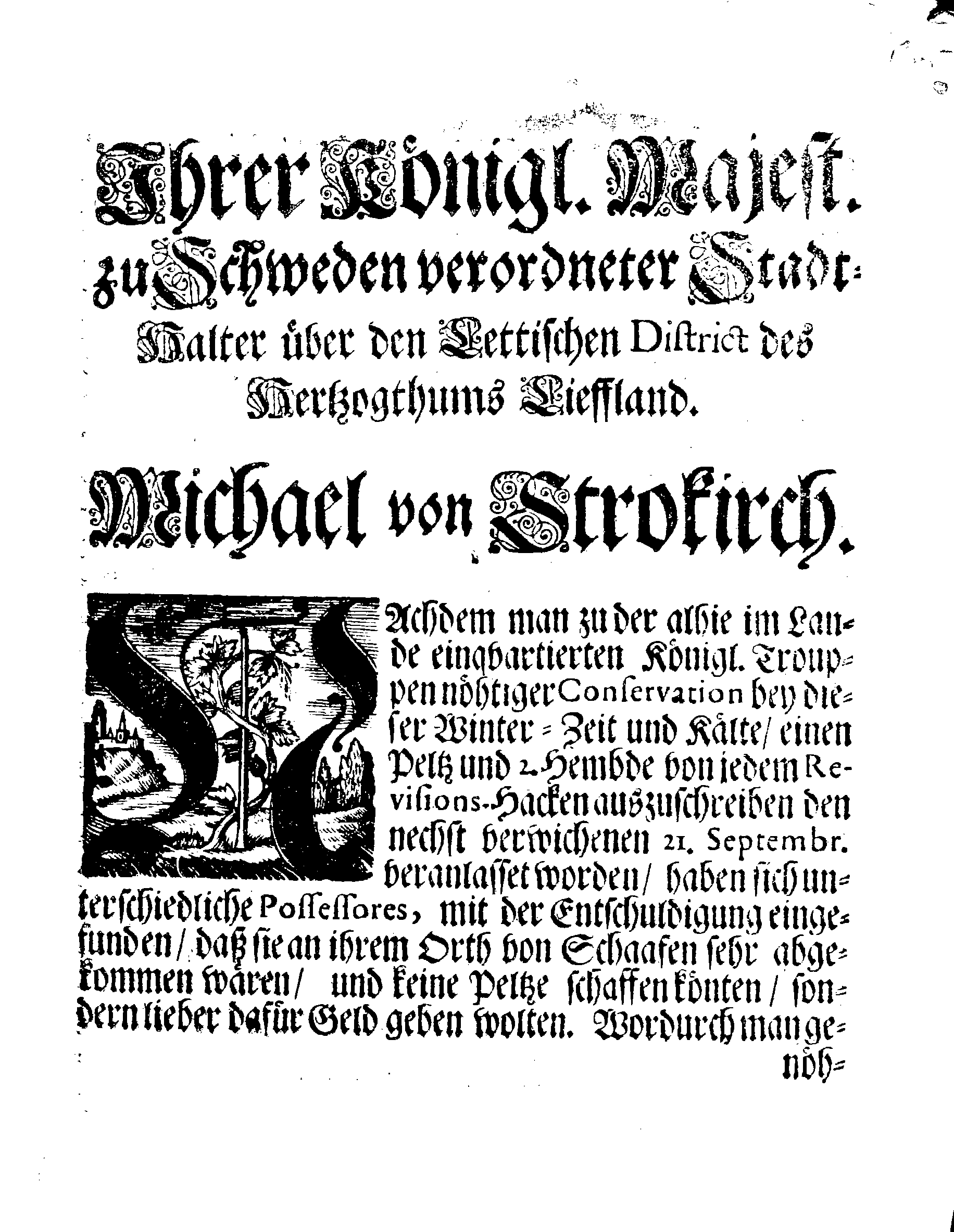 [Michael von Strokirchi korraldus]