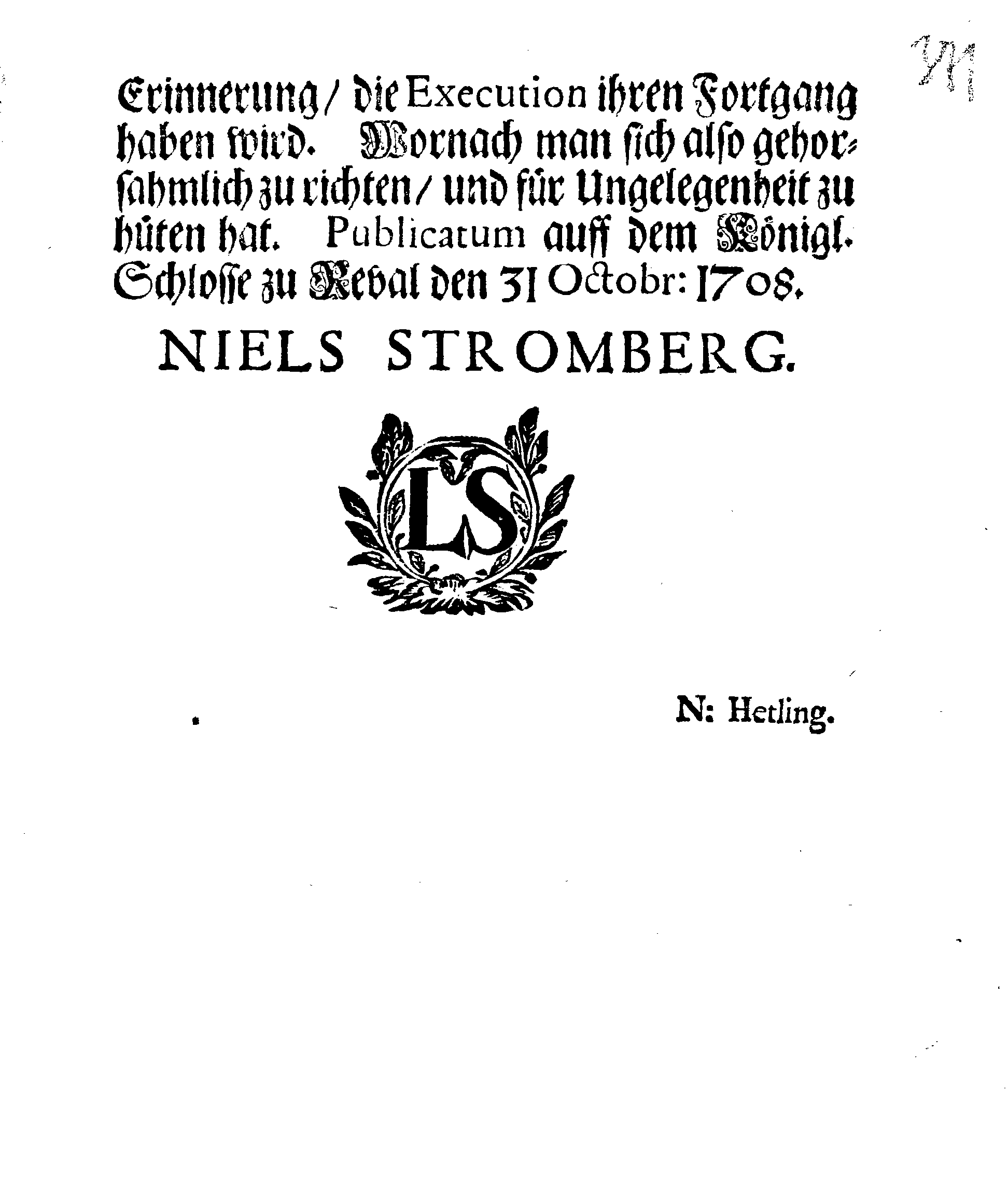 [Nils Strombergi korraldus]