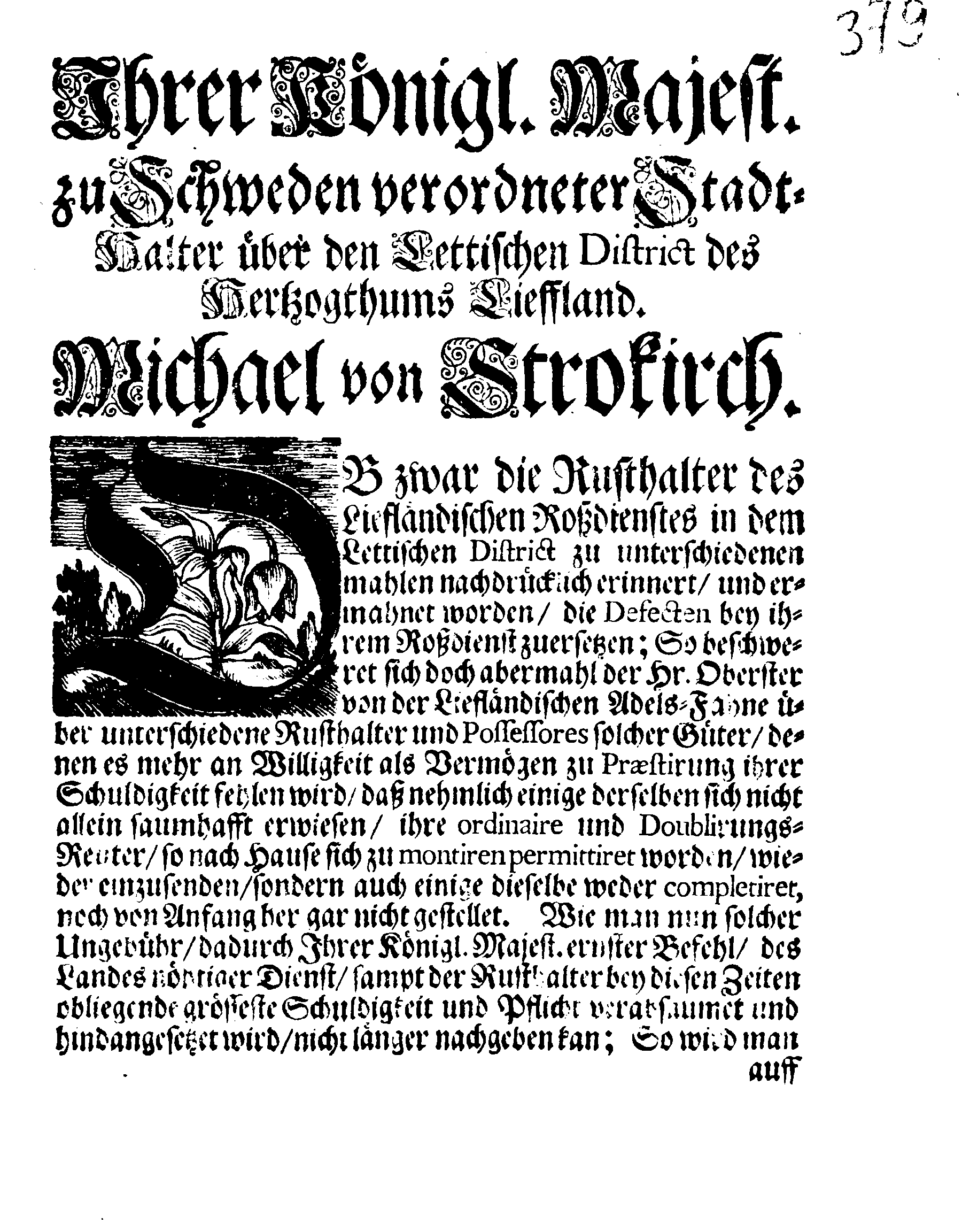 [Michael von Strokirchi korraldus]