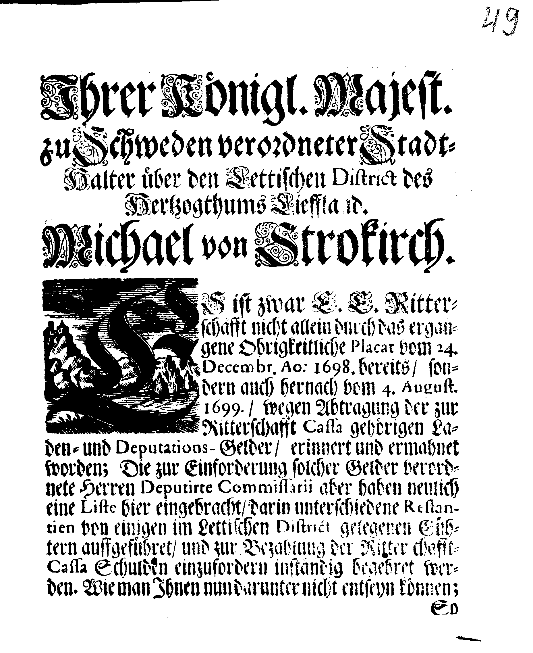 [Michael von Strokirchi korraldus]