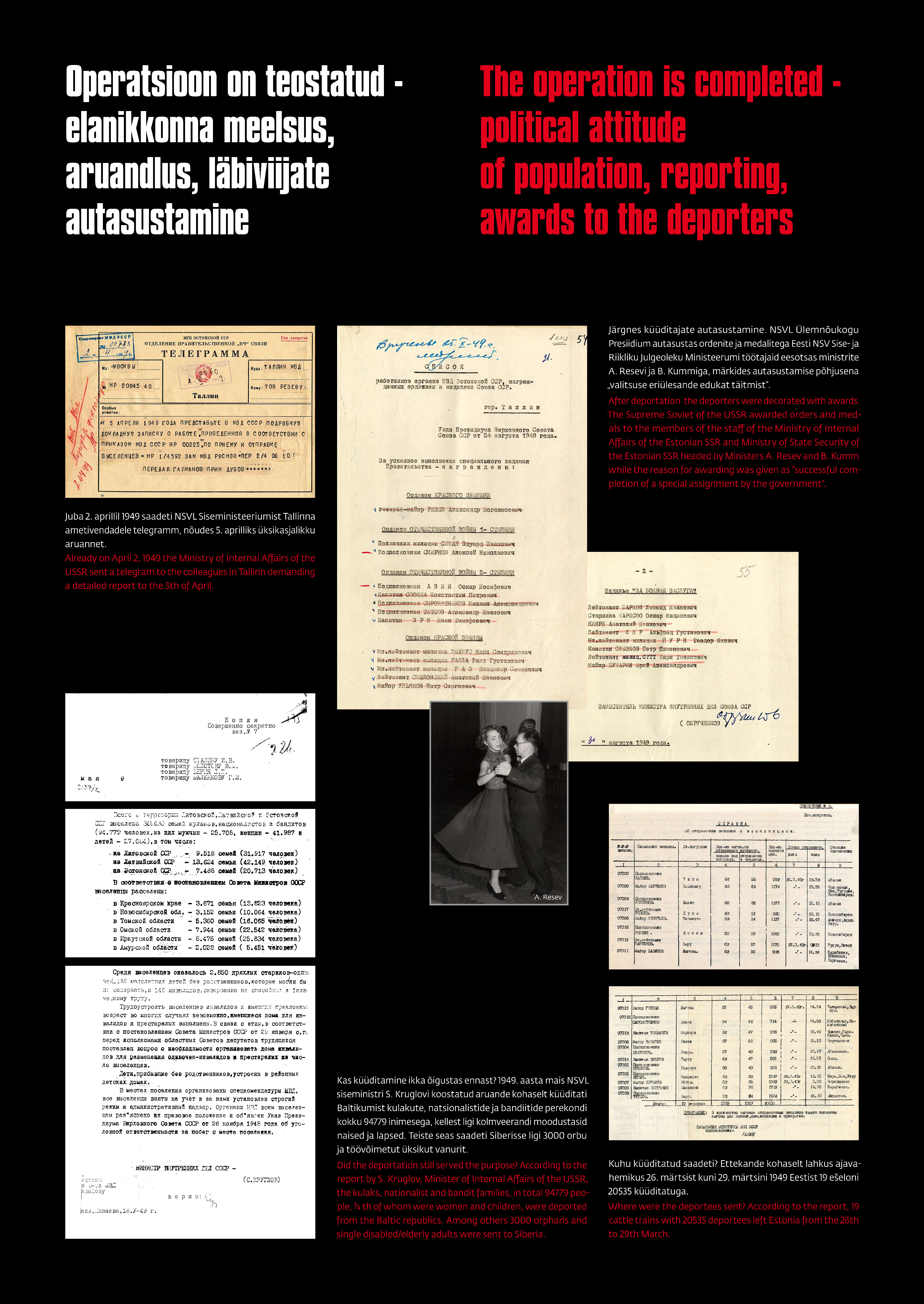 Operatsioon teostatud - aruandlus, läbiviijate autasustamine.