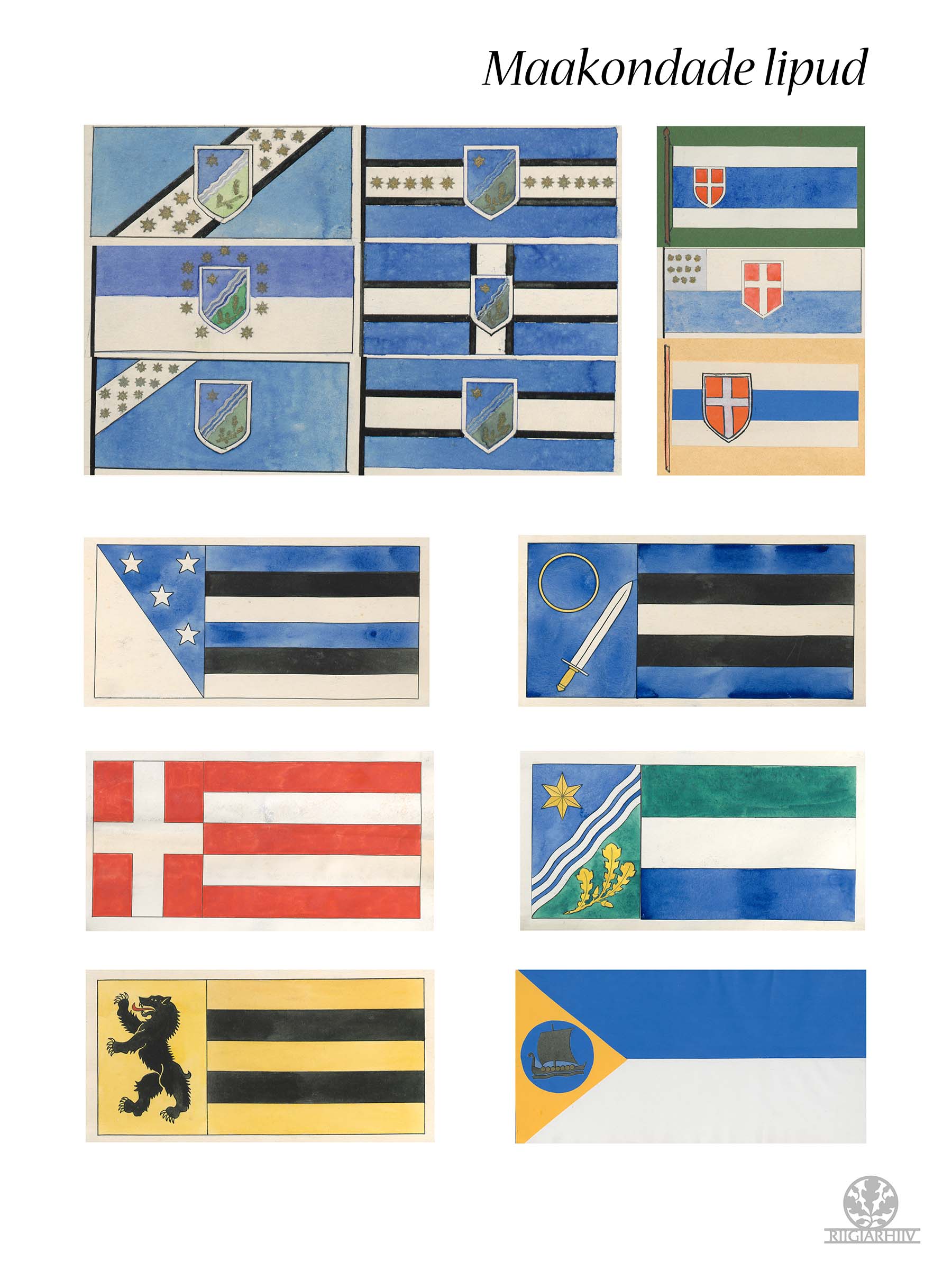 Näited maakondade lippudest