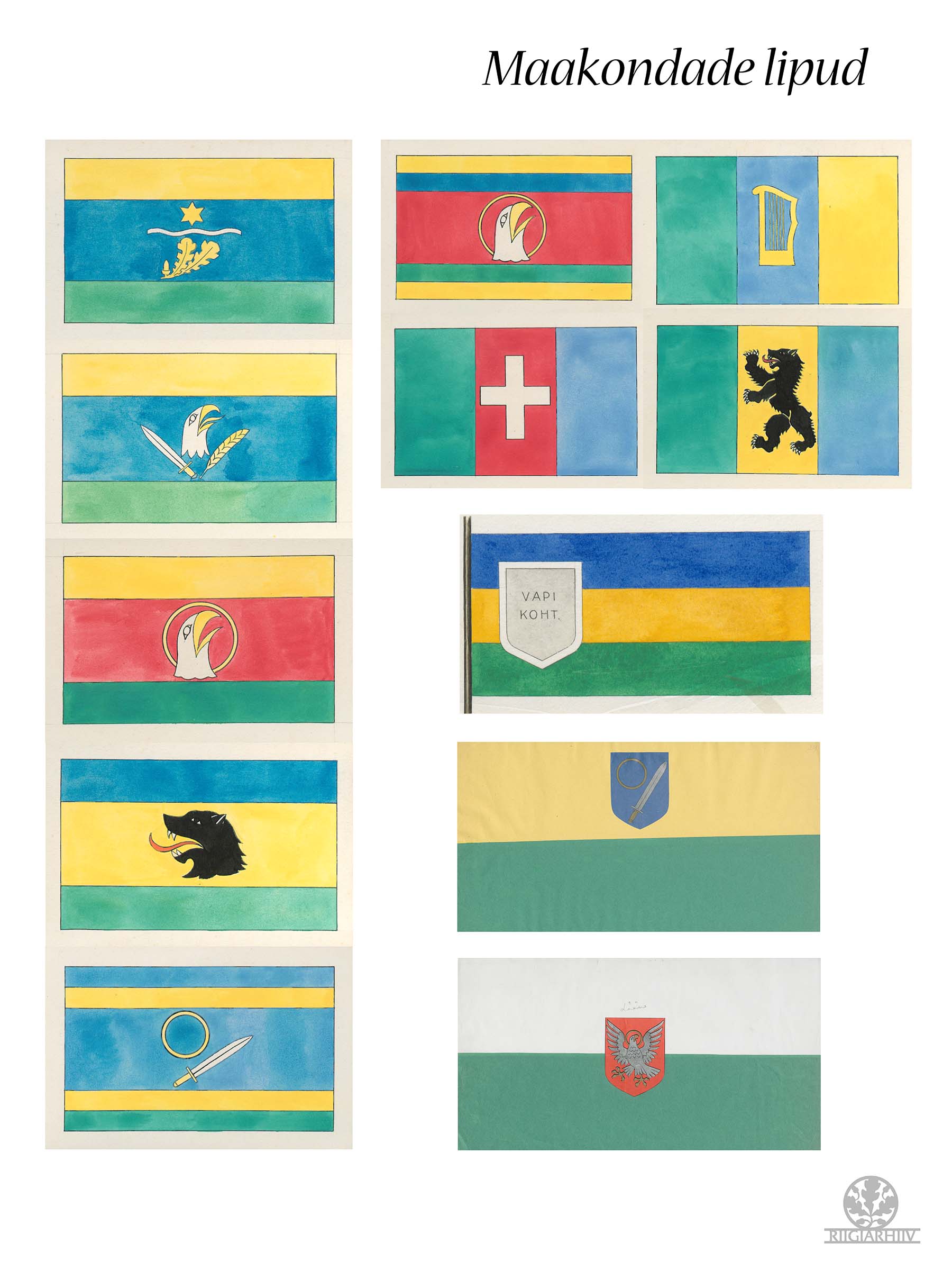 Näited maakondade lippudest