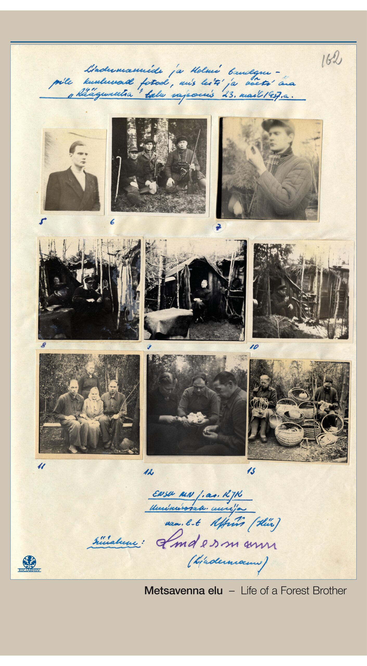 Üheksa pilti stendil