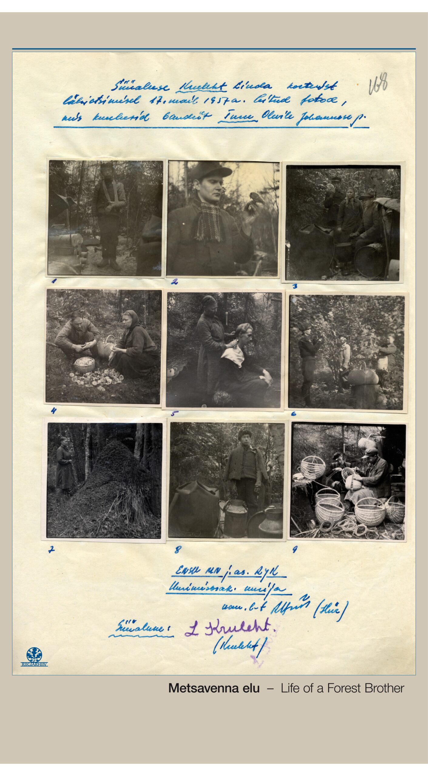 Üheksa pilti stendil.