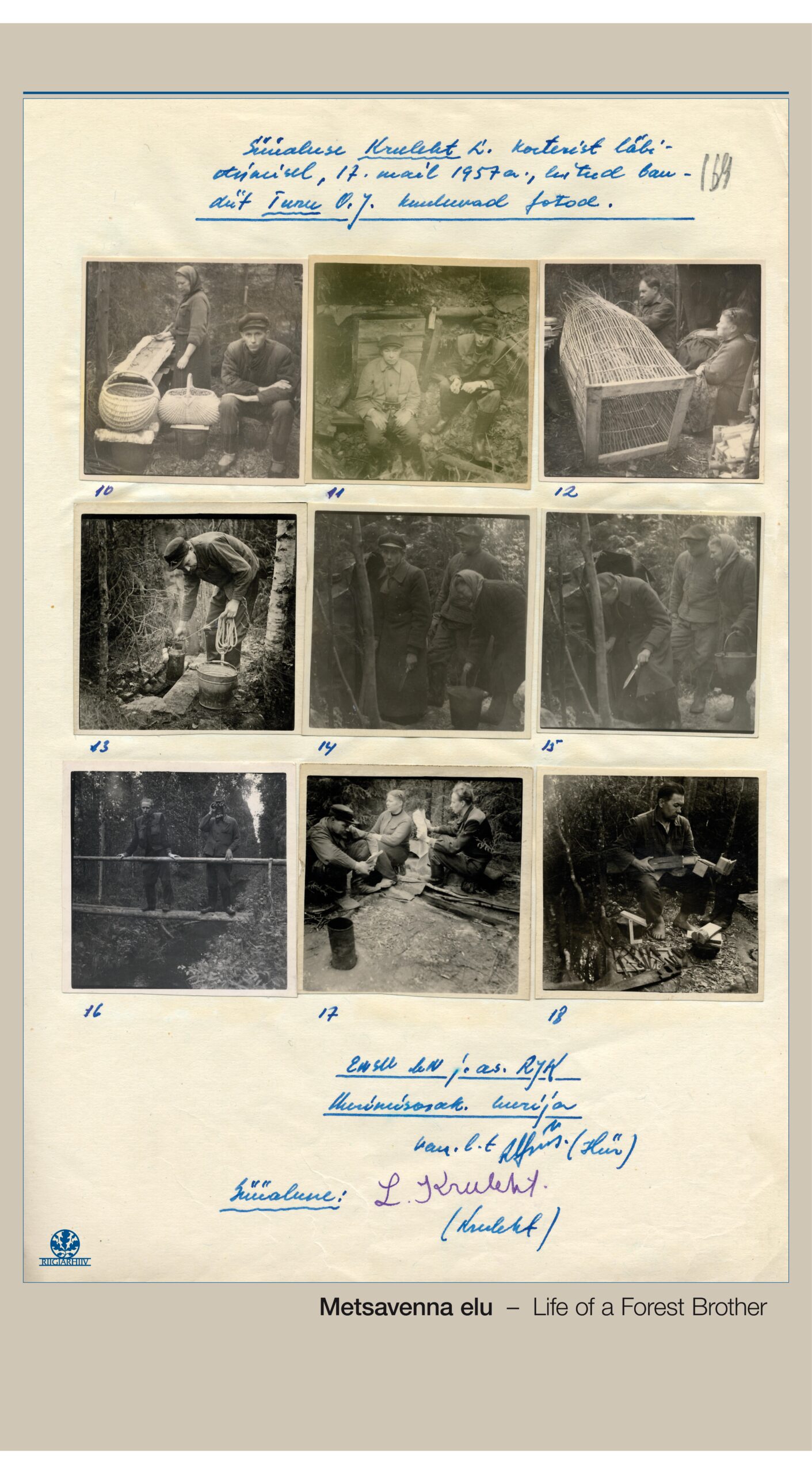 Üheksa pilti stendil.