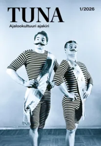 Tuna 1/2026 kaas, pildil akrobaadid Sergei Fatkin ja Jüri Druus triibulistes trikoodes.